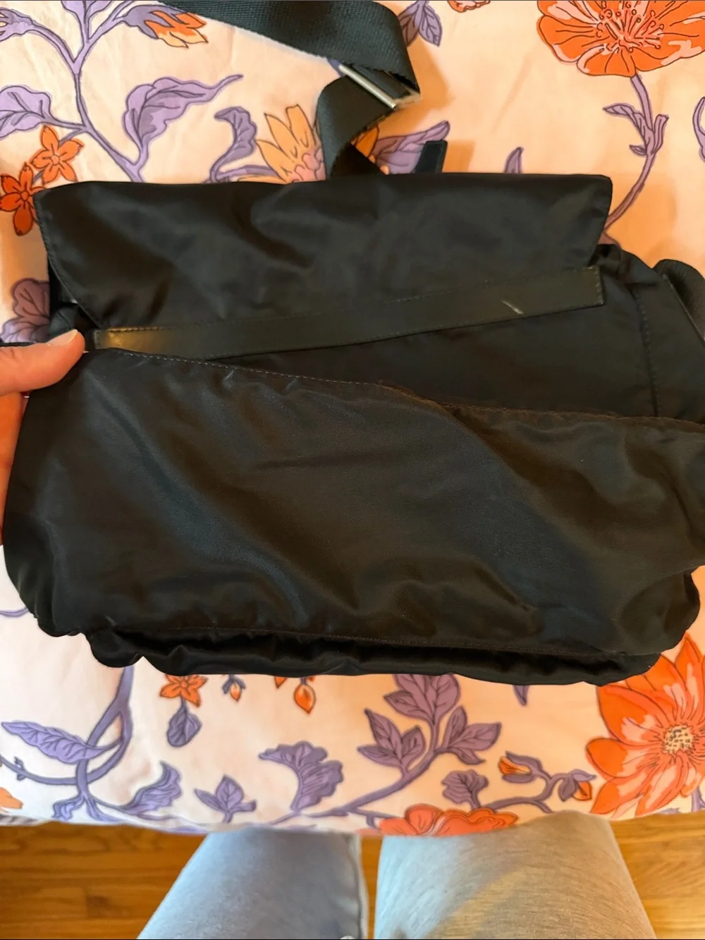 Prada Black Nylon Crossbody Messenger Bag